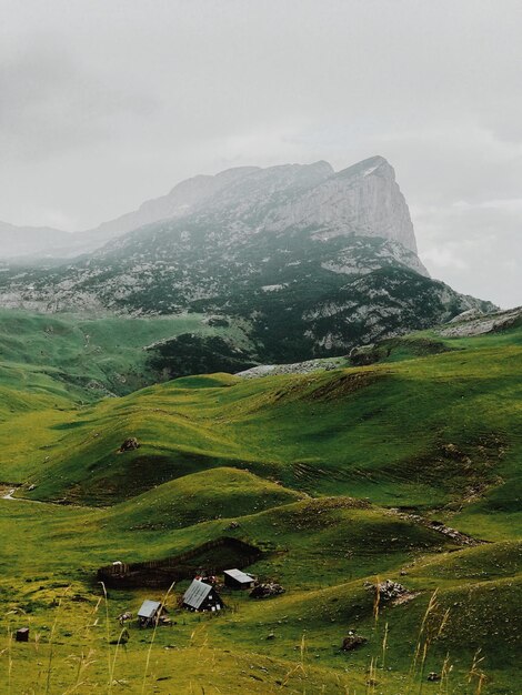 Photo scenic view of landscape against sky