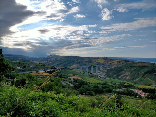 Foto vista panoramica del paesaggio contro il cielo