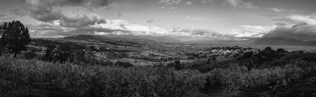 Photo scenic view of landscape against sky