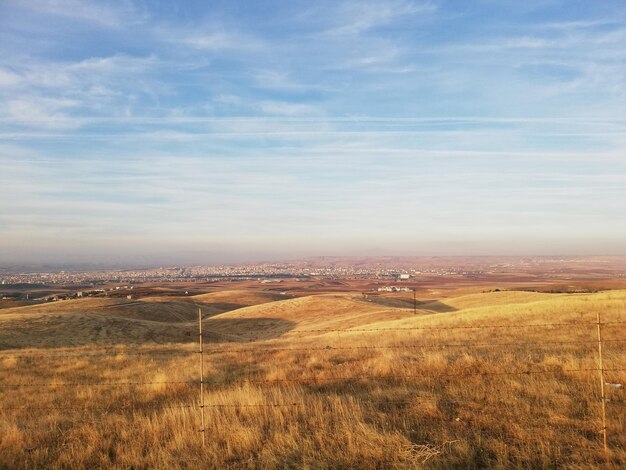 Photo scenic view of landscape against sky