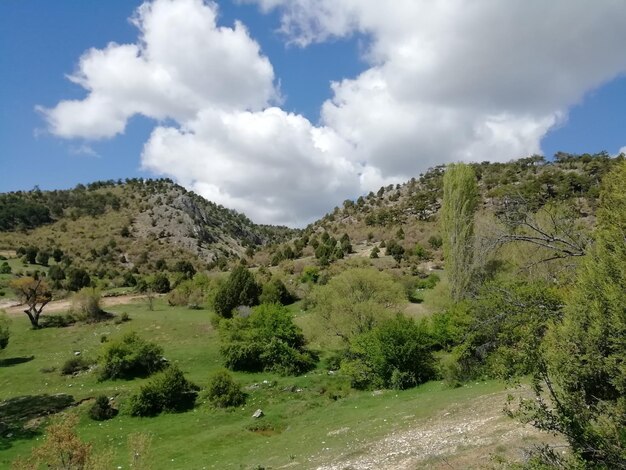 Photo scenic view of landscape against sky