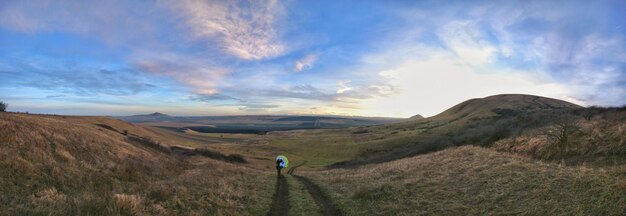 Photo scenic view of landscape against sky