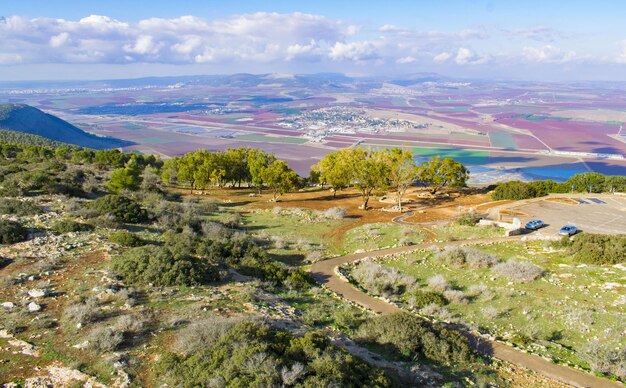 Photo scenic view of landscape against sky