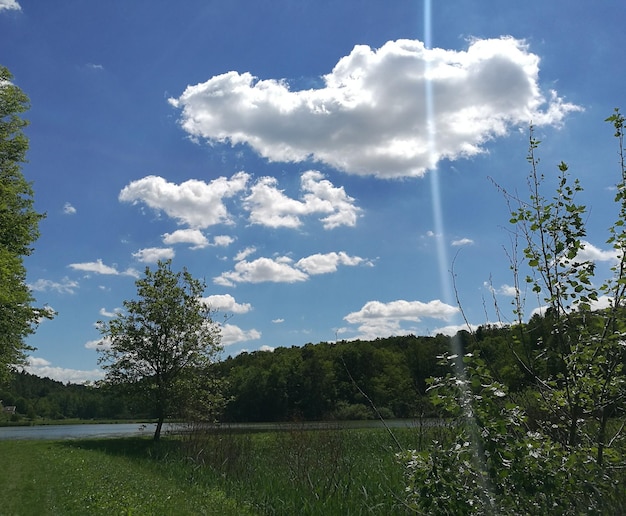 Photo scenic view of landscape against sky