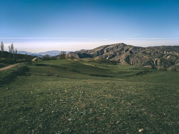 Photo scenic view of landscape against sky