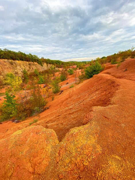 Photo scenic view of landscape against sky