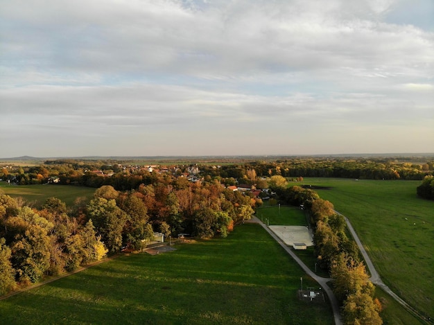 Photo scenic view of landscape against sky