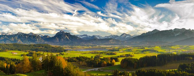 Photo scenic view of landscape against sky