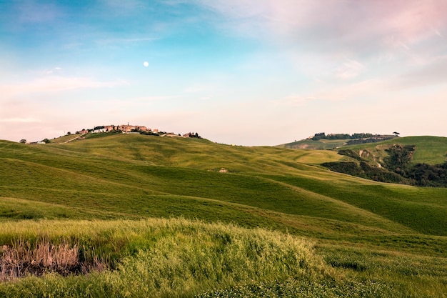 Photo scenic view of landscape against sky