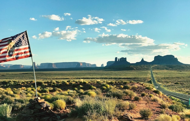 Photo scenic view of landscape against sky