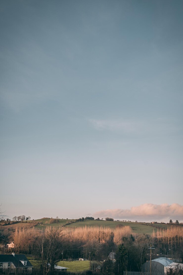 Photo scenic view of landscape against sky