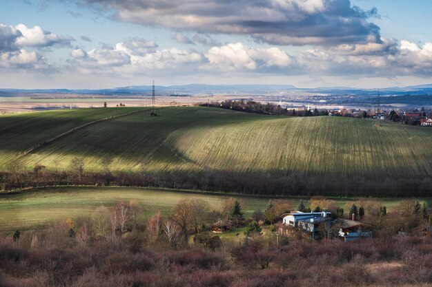 Photo scenic view of landscape against sky