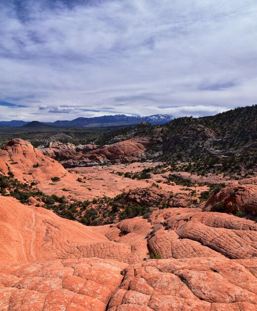 Photo scenic view of landscape against sky