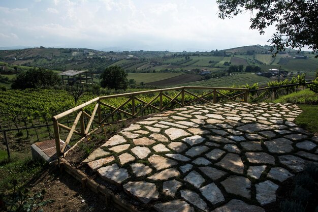 Vista panoramica del paesaggio contro il cielo