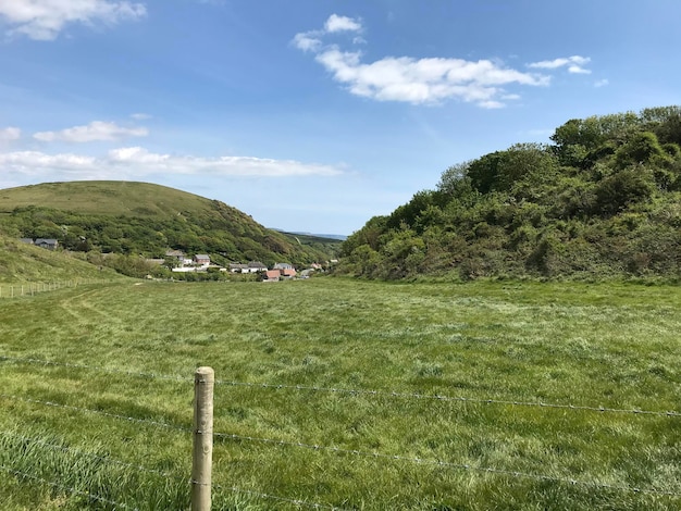 Photo scenic view of landscape against sky