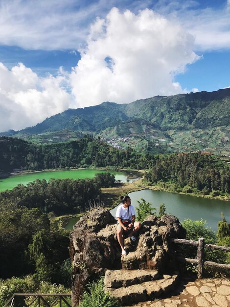 Photo scenic view of landscape against sky