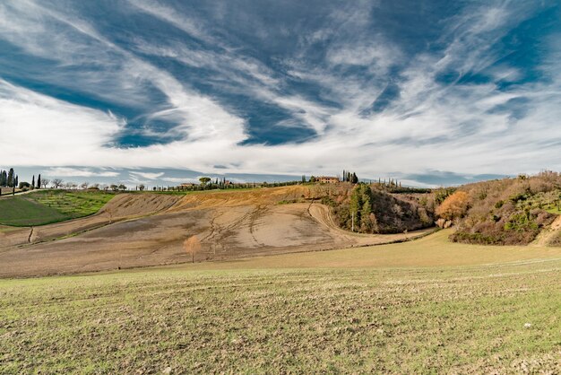 Photo scenic view of landscape against sky