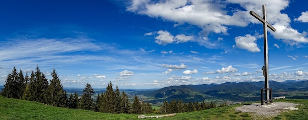 Photo scenic view of landscape against sky