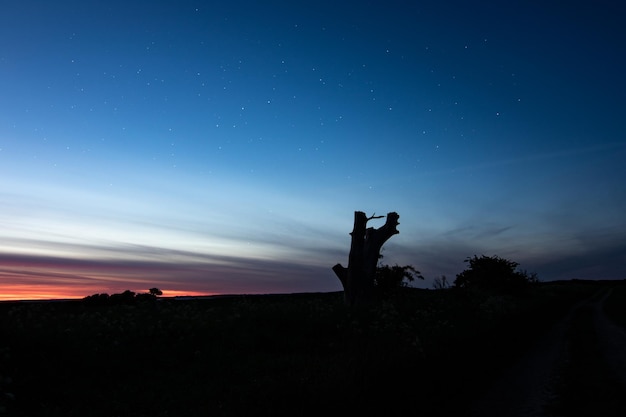 Photo scenic view of landscape at dusk