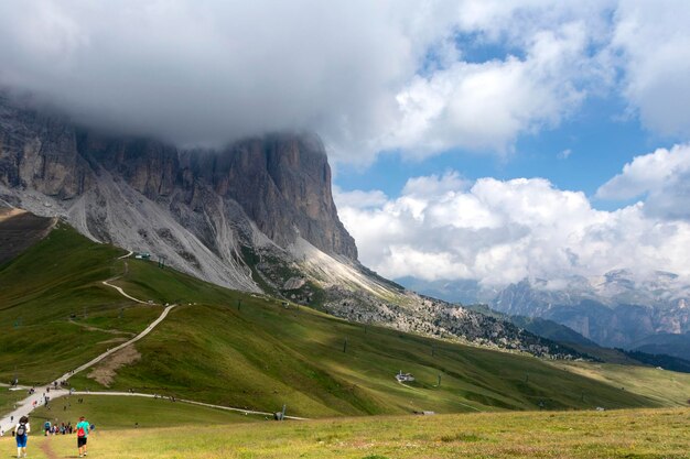 Scenic view of landscape and mountains against sky