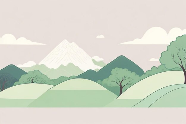 Photo scenic view of landscape with mountains in the background