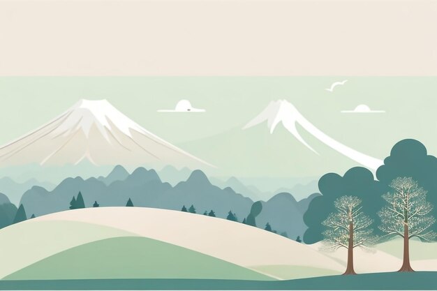 Photo scenic view of landscape with mountains in the background