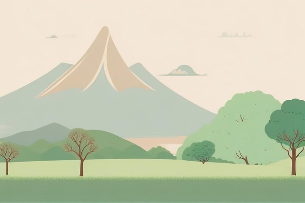 Photo scenic view of landscape with mountains in the background