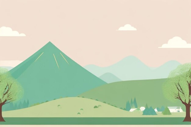 Photo scenic view of landscape with mountains in the background
