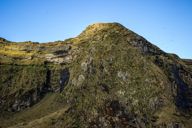scenic view of mountain against clear sky