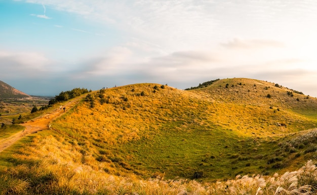 Scenic view of mountain against sky