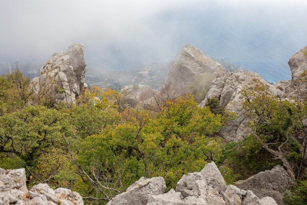 Scenic view of mountain against sky