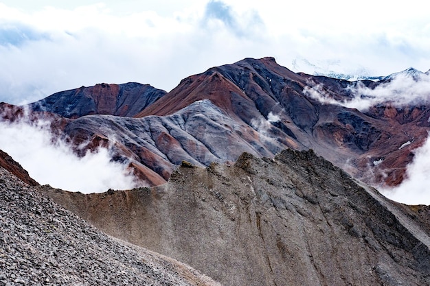 Scenic view of mountain range against sky