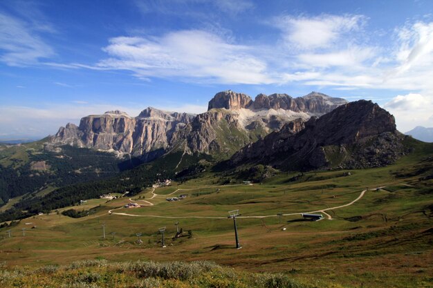 Photo scenic view of mountain