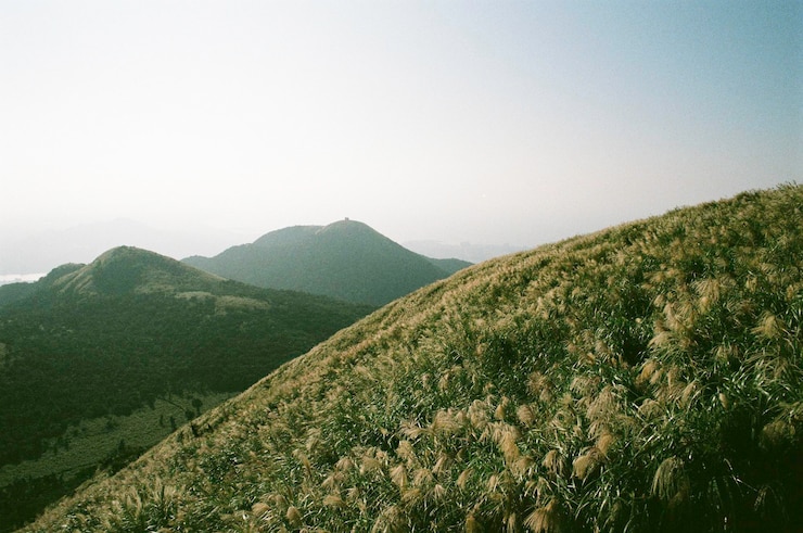 Photo 晴れた空に囲まれた山の景色