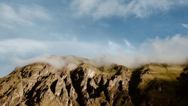 Scenic view of mountains against sky in peru