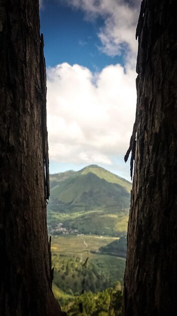 Foto la vista panoramica delle montagne contro il cielo