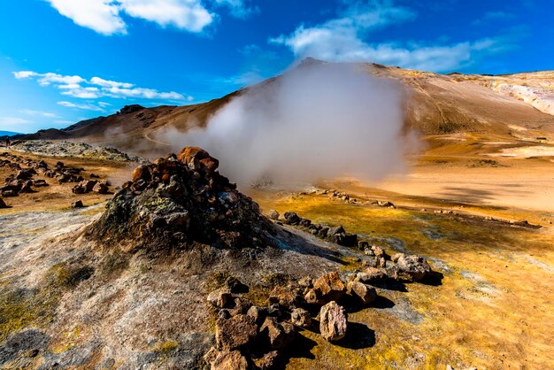 Foto la vista panoramica delle montagne contro il cielo