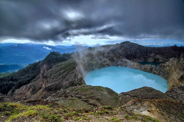 Foto la vista panoramica delle montagne contro il cielo