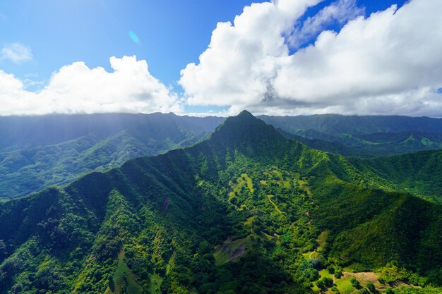 Photo scenic view of mountains against sky