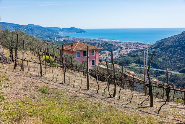 Foto la vista panoramica delle montagne contro il cielo