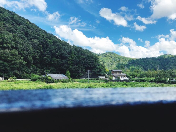 Photo 空の背景にある山の景色