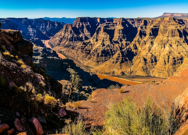 Photo scenic view of mountains against sky