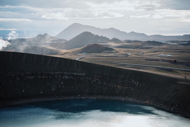 Photo scenic view of mountains against sky