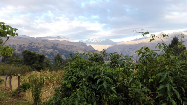 Foto la vista panoramica delle montagne contro il cielo