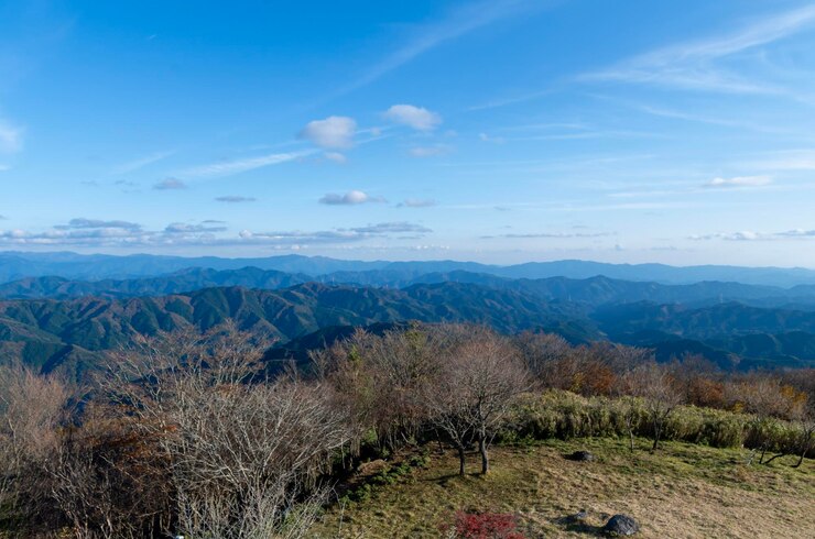 Photo 空の背景にある山の景色