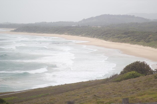 Photo scenic view of ocean waves