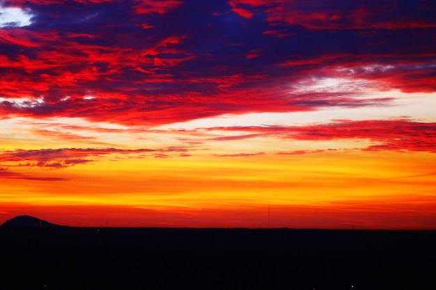 写真 夕暮れ の 時 の 劇的な 空 の 景色