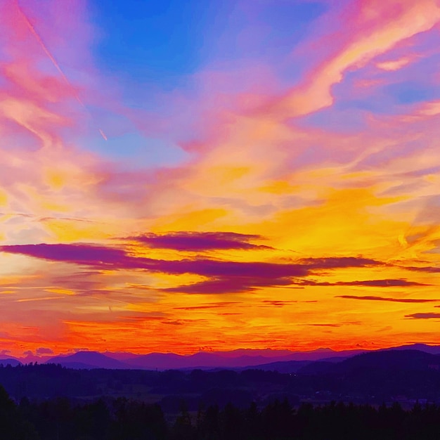 写真 夕暮れ の 時 の 劇的な 空 の 景色