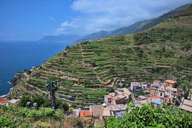 写真 イタリアの海岸の風景 - cinque terre