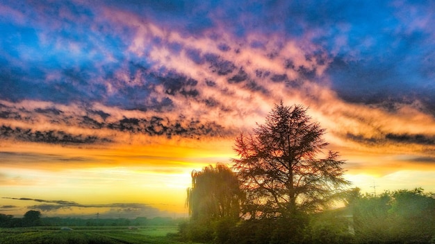 写真 ⁇ り空の背景にある風景の景色